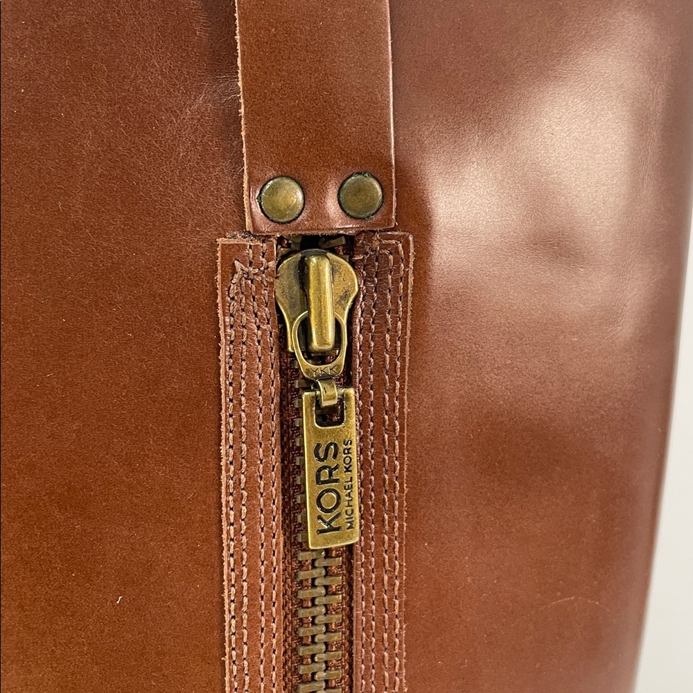 MICHAEL KORS BRINKS LEATHER RIDING BOOTS FTL-03-012 - Picture 4 of 12